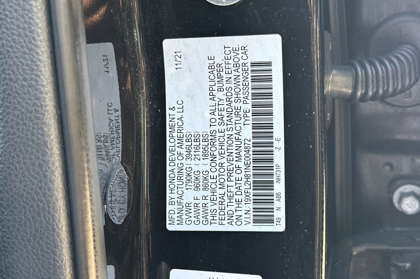 2022 Honda Civic Hatchback Sport