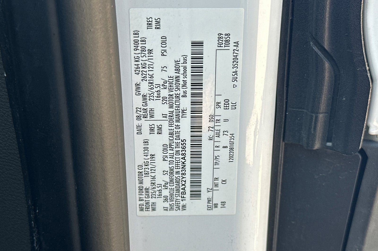 2022 Ford Transit Passenger Wagon XL