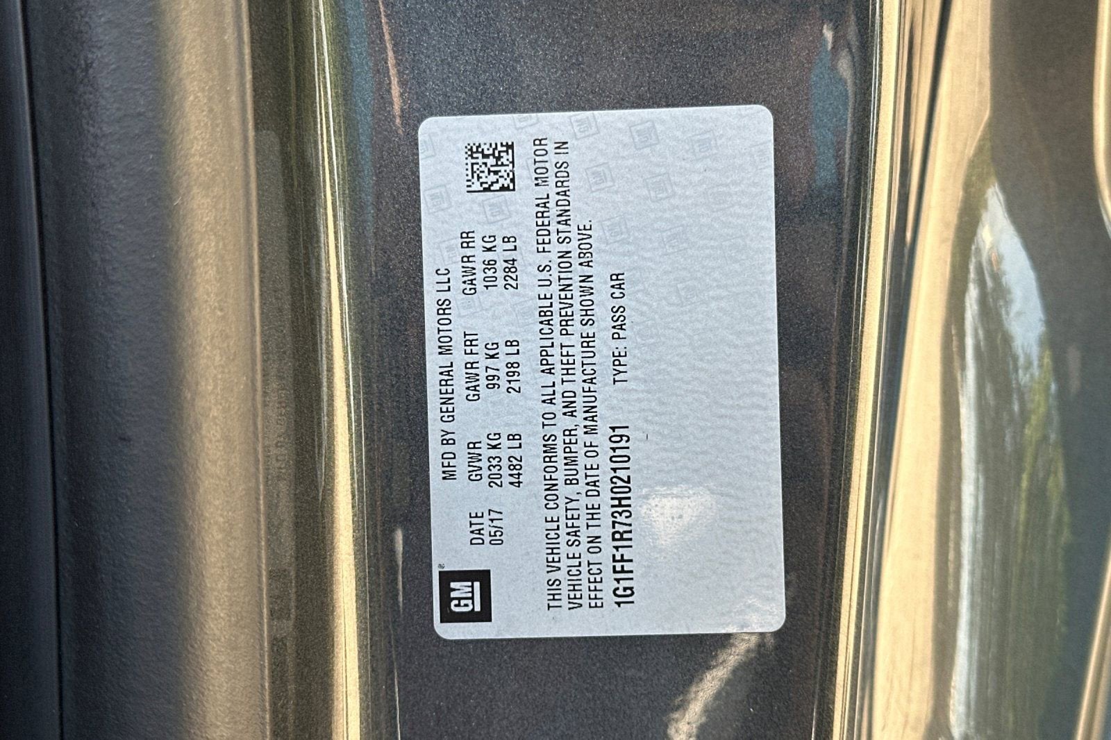 2017 Chevrolet Camaro 1SS