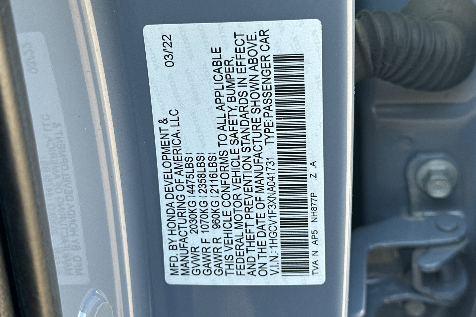 2022 Honda Accord Sedan Sport