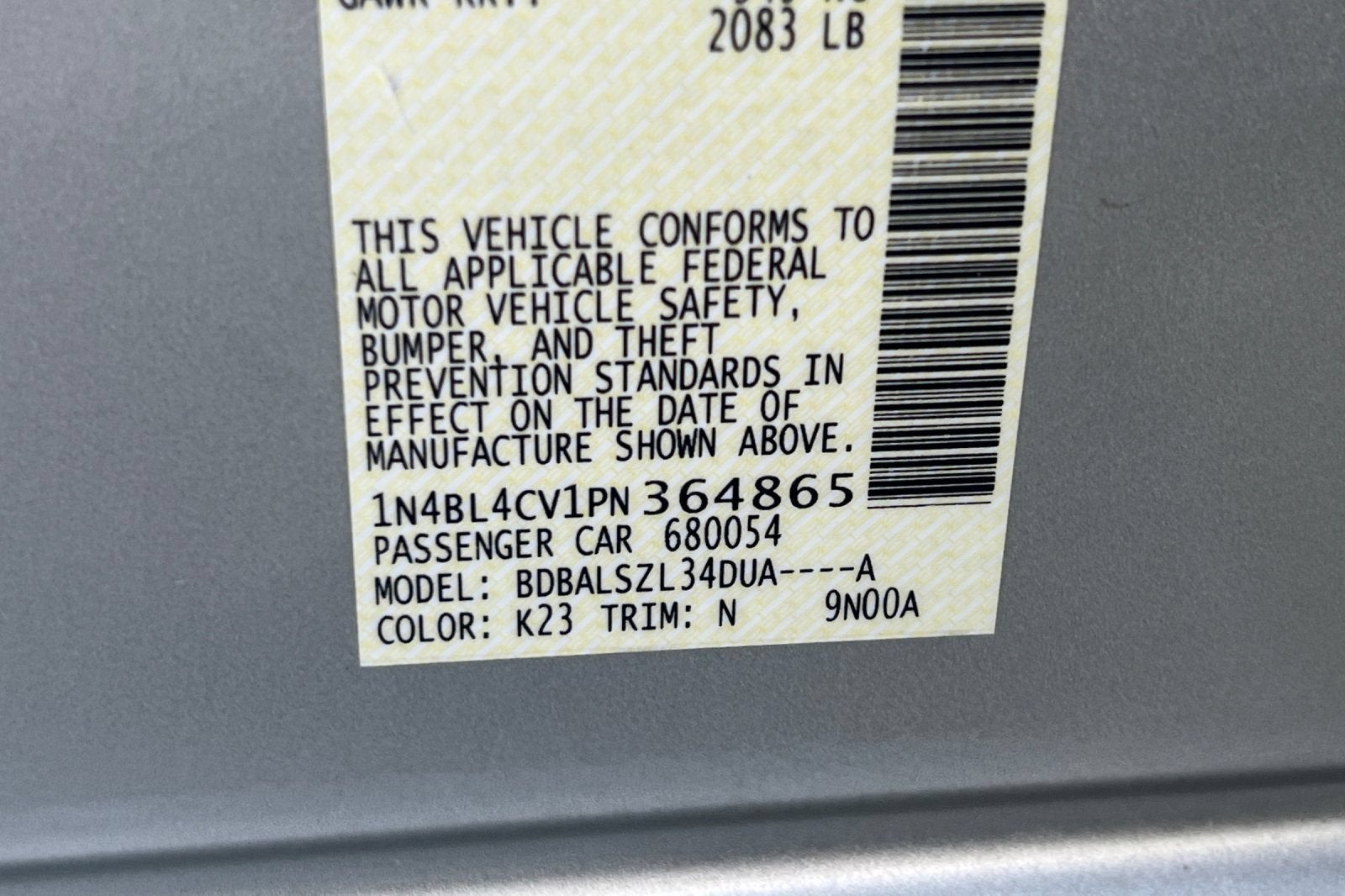 2023 Nissan Altima 2.5 SR