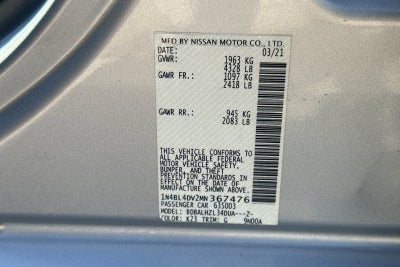 2021 Nissan Altima 2.5 SV