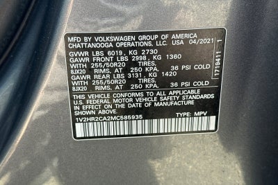 2021 Volkswagen Atlas 3.6L V6 SE w/Technology