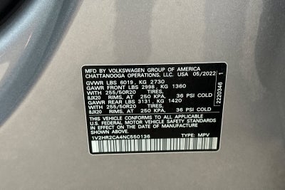 2022 Volkswagen Atlas 3.6L V6 SE w/Technology
