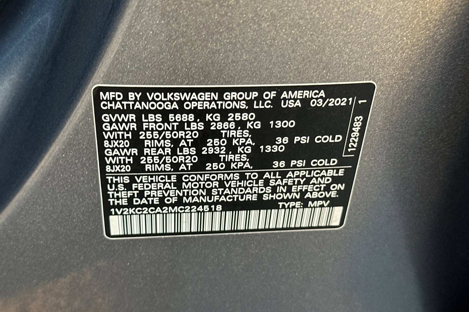 2021 Volkswagen Atlas Cross Sport 2.0T SE w/Technology