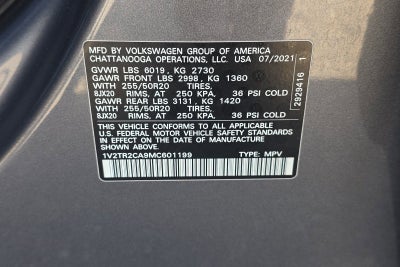 2021 Volkswagen Atlas 3.6L V6 SEL Premium