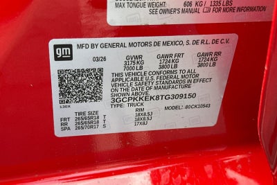 2026 Chevrolet Silverado 1500 LT (2FL)