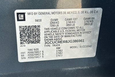 2018 Chevrolet Silverado 1500 LT