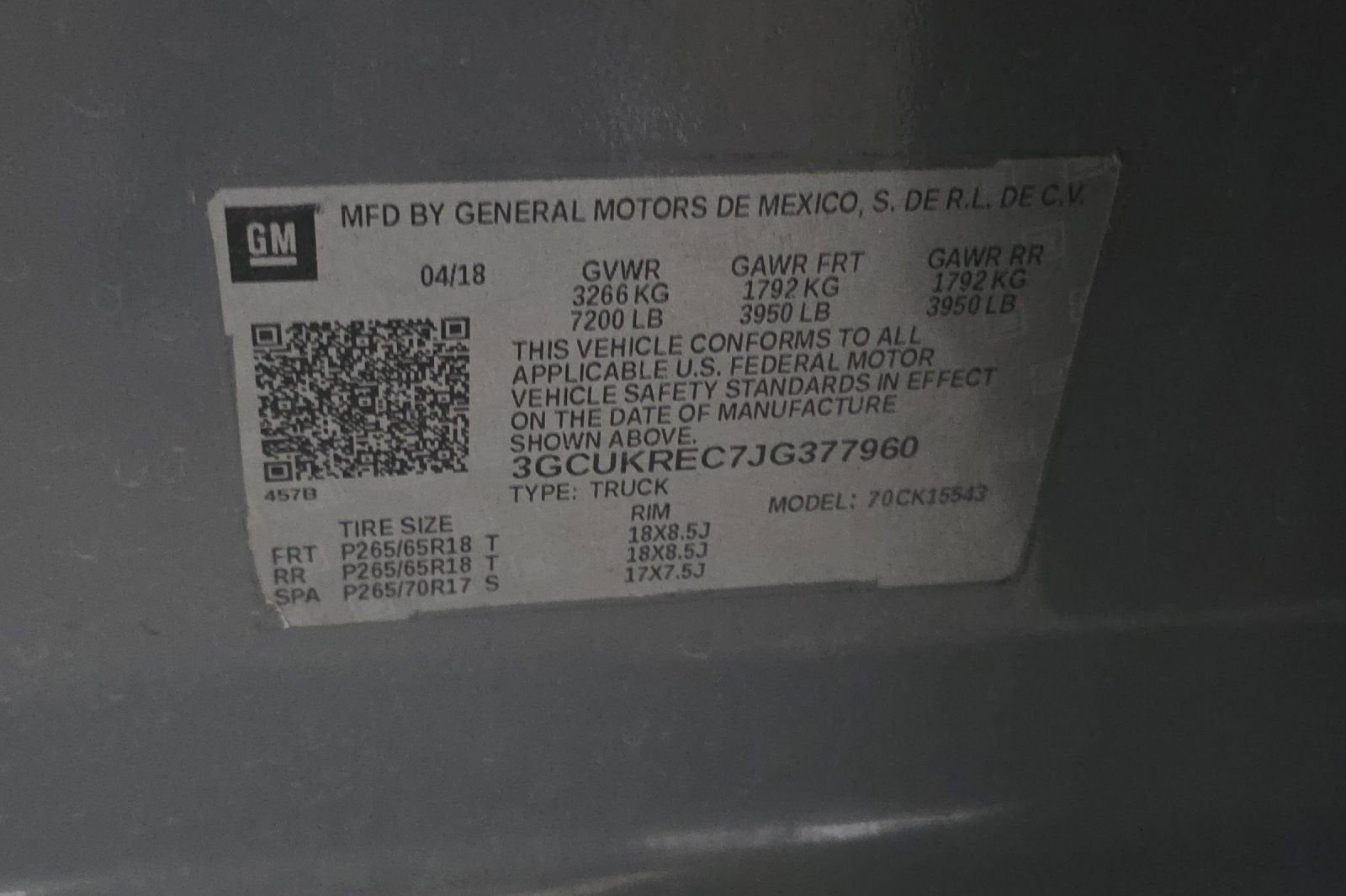 2018 Chevrolet Silverado 1500 LT