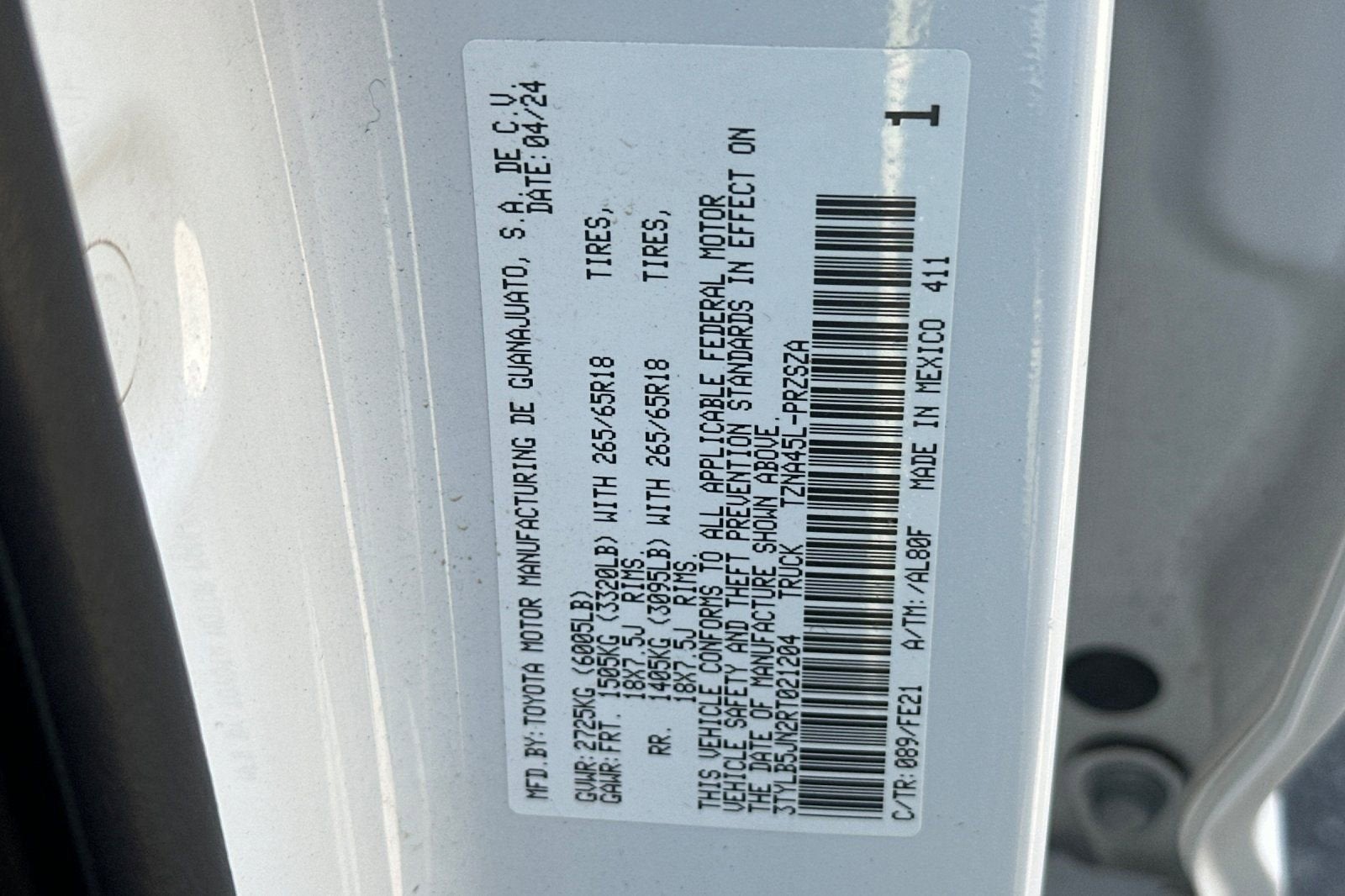 2024 Toyota Tacoma 4WD SR5