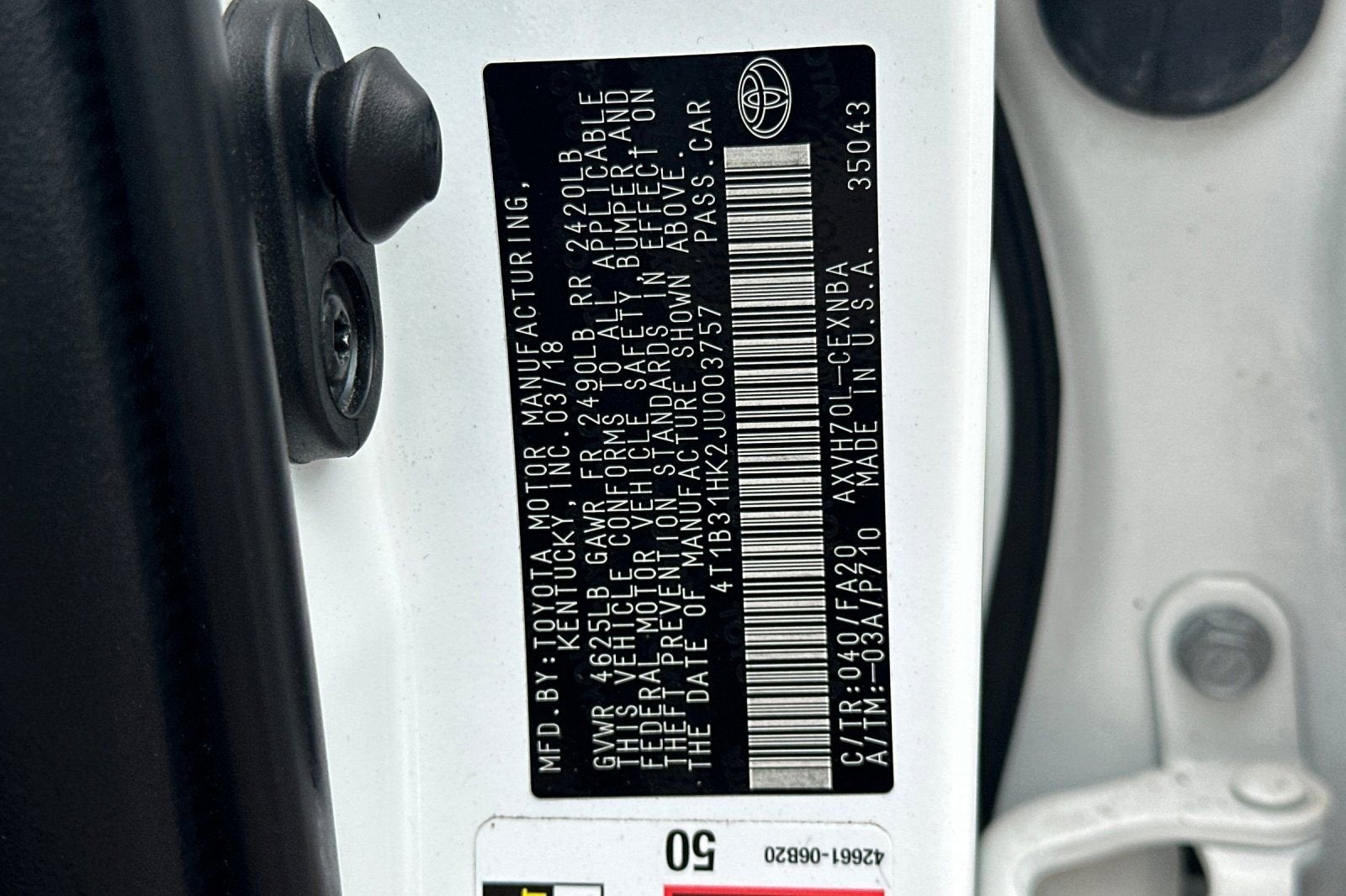 2018 Toyota Camry Hybrid LE