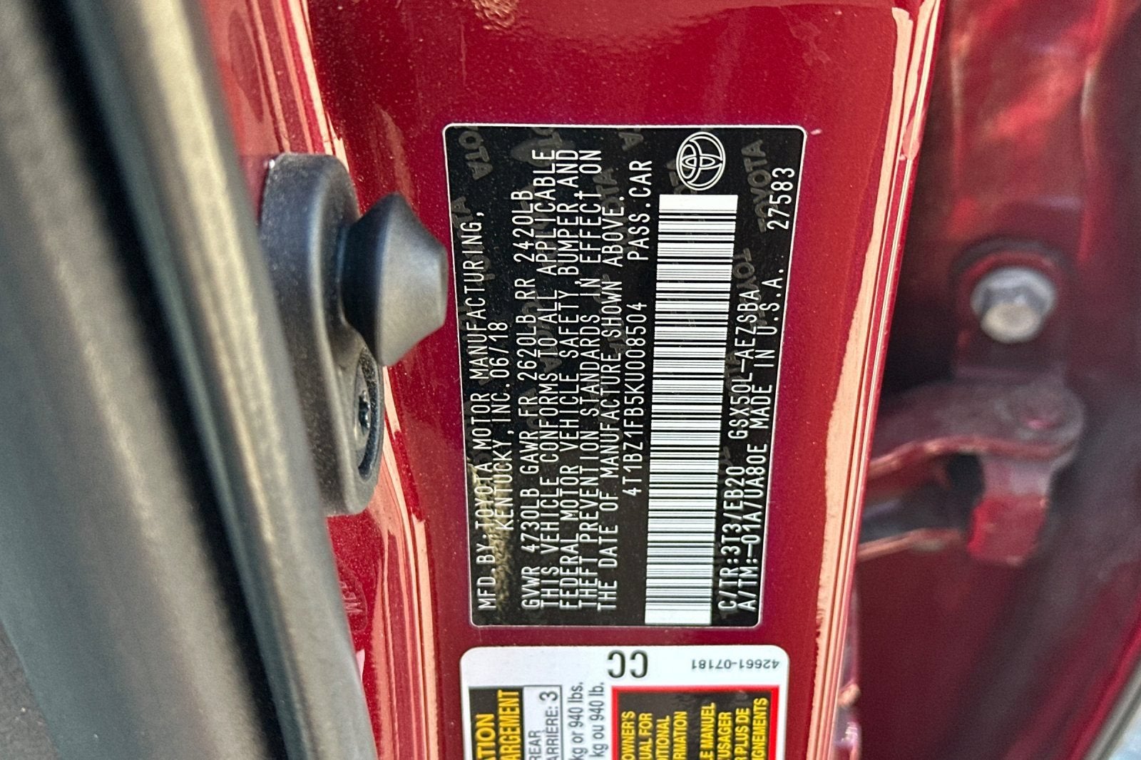 2019 Toyota Avalon XLE