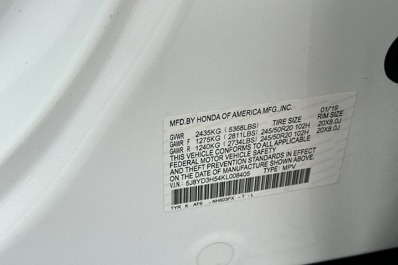 2019 Acura MDX w/Technology Pkg