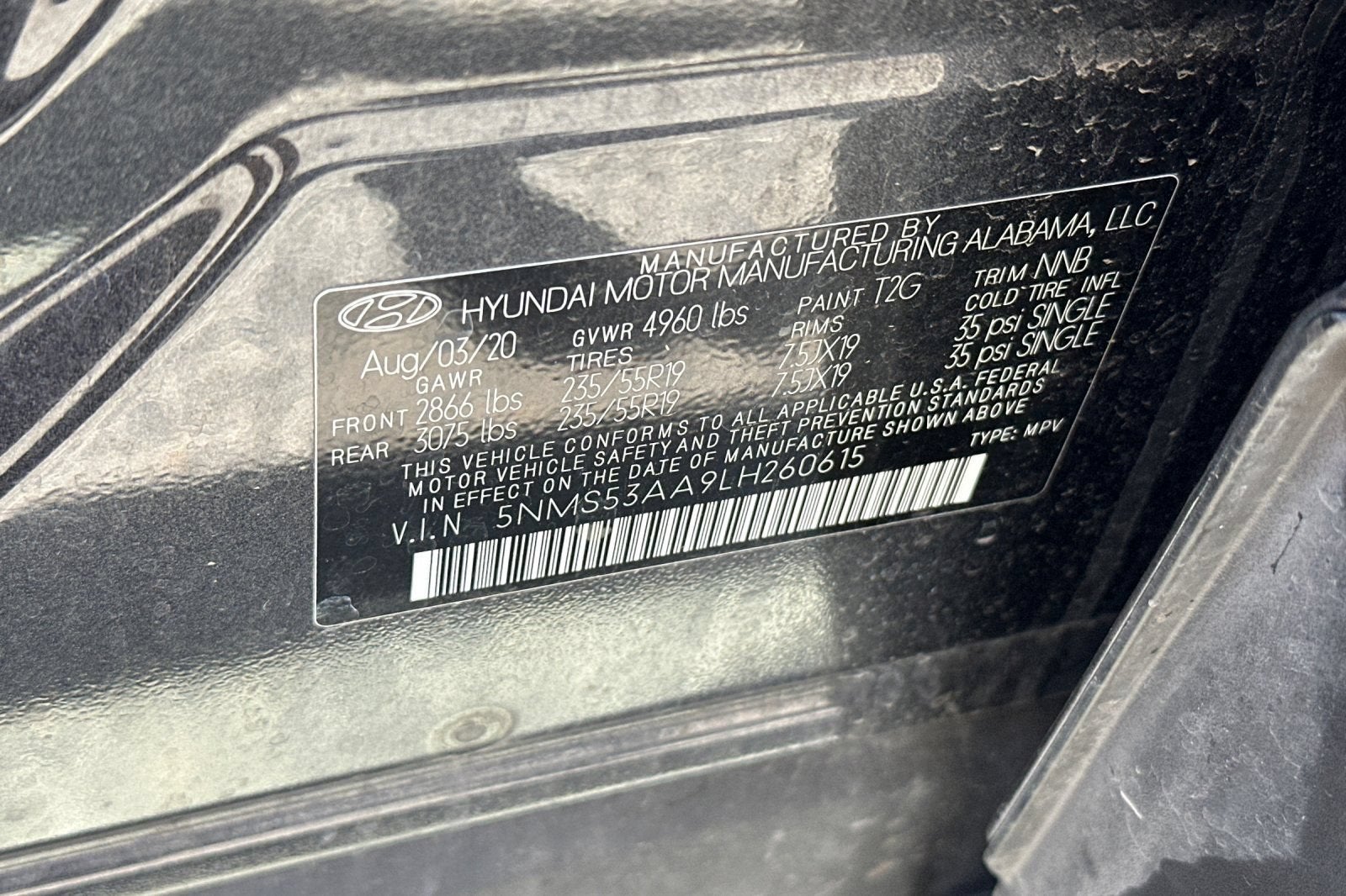 2020 Hyundai Santa Fe Limited