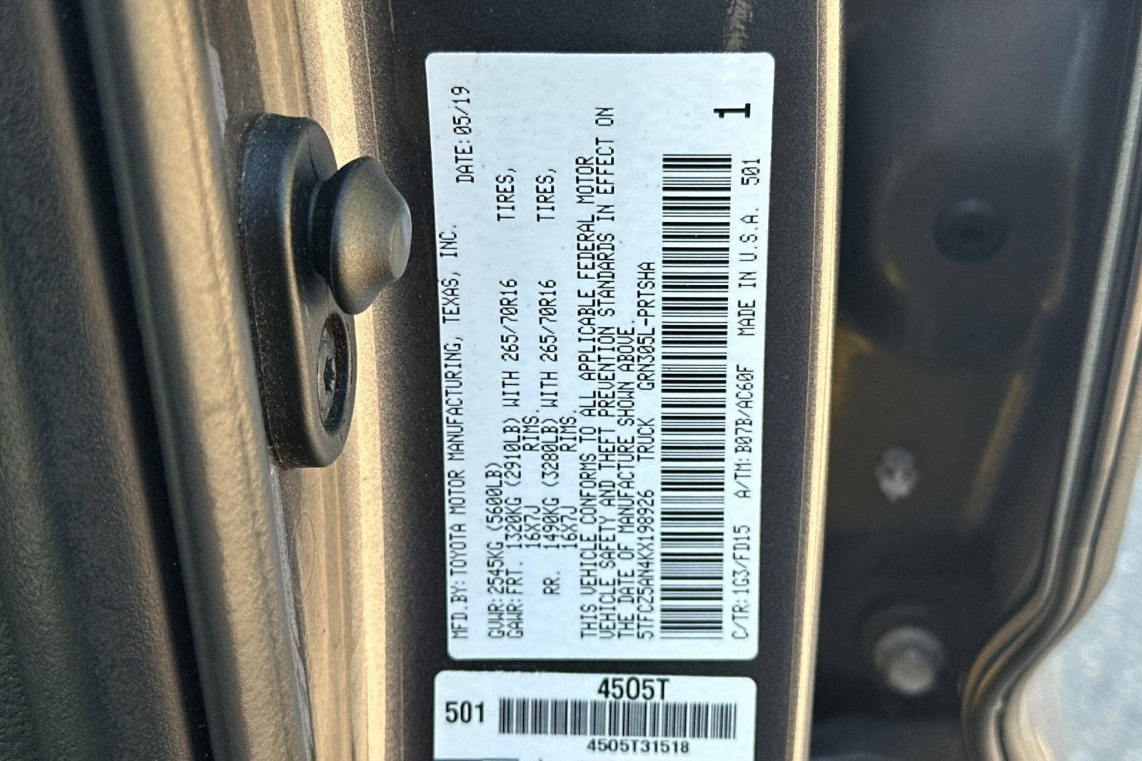 2019 Toyota Tacoma 4WD SR