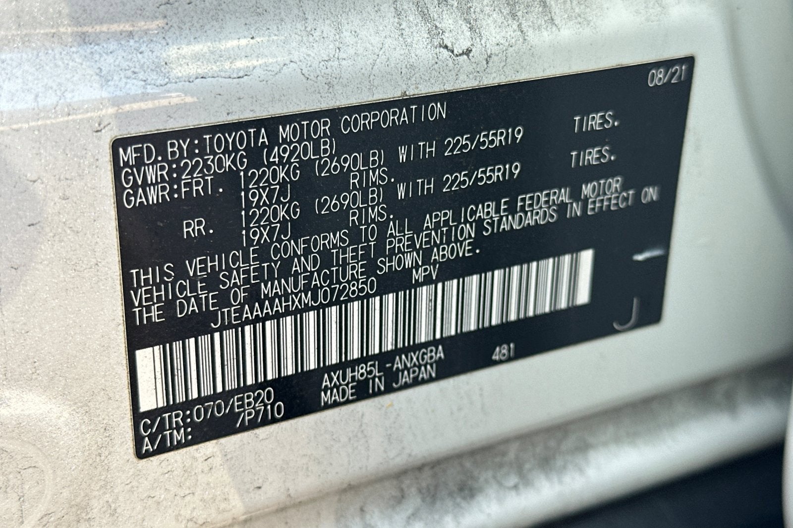 2021 Toyota Venza LE