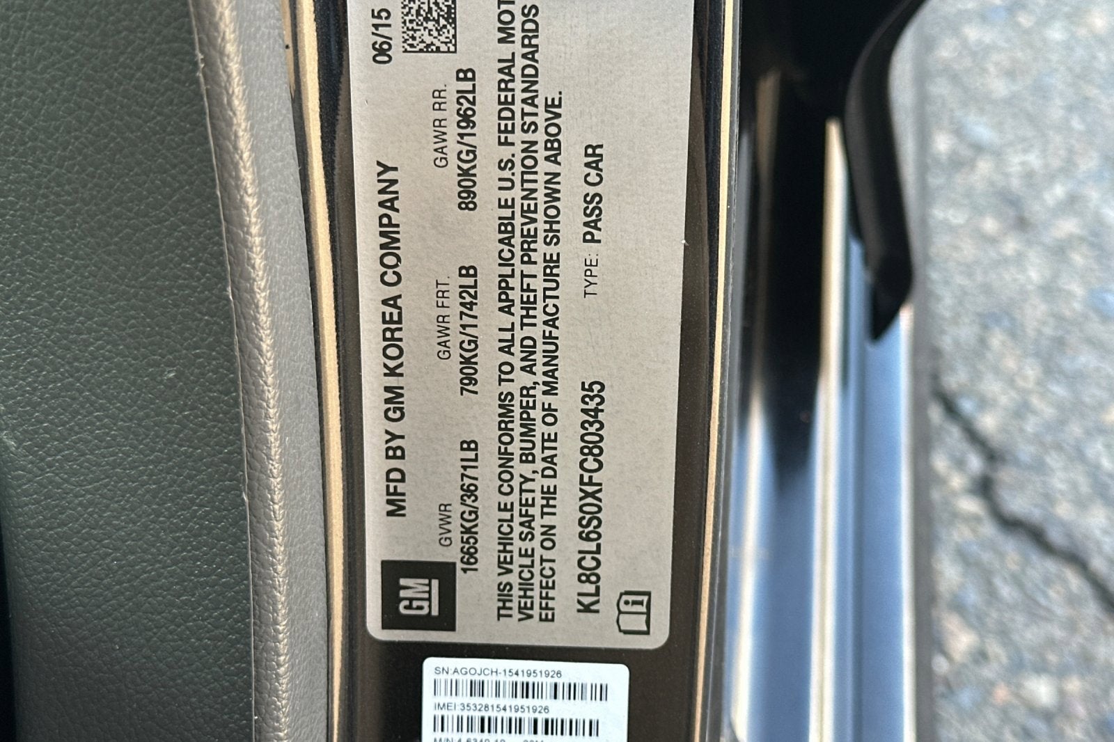 2015 Chevrolet Spark EV LT