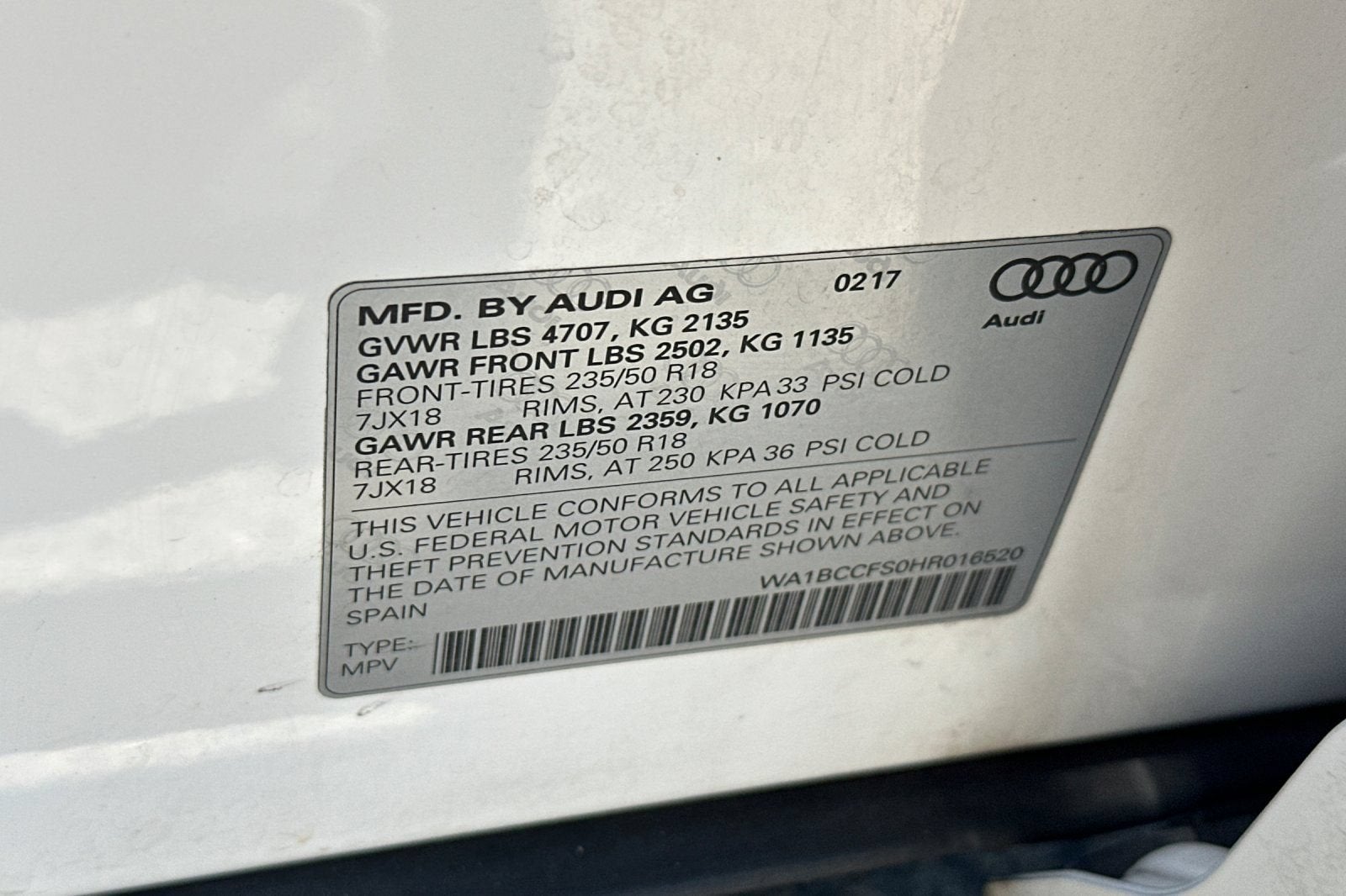 2017 Audi Q3 Premium