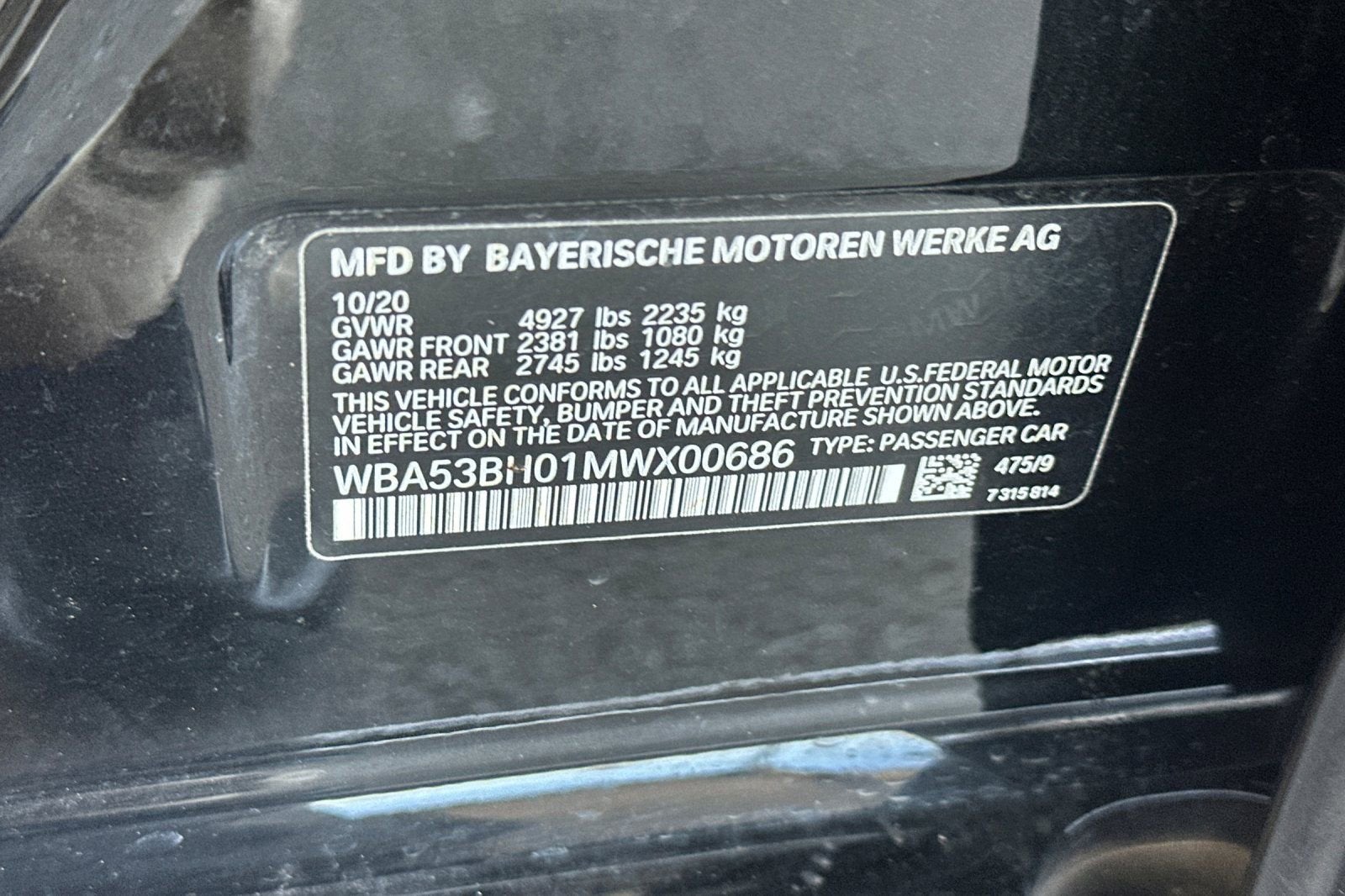2021 BMW 5 Series 530i