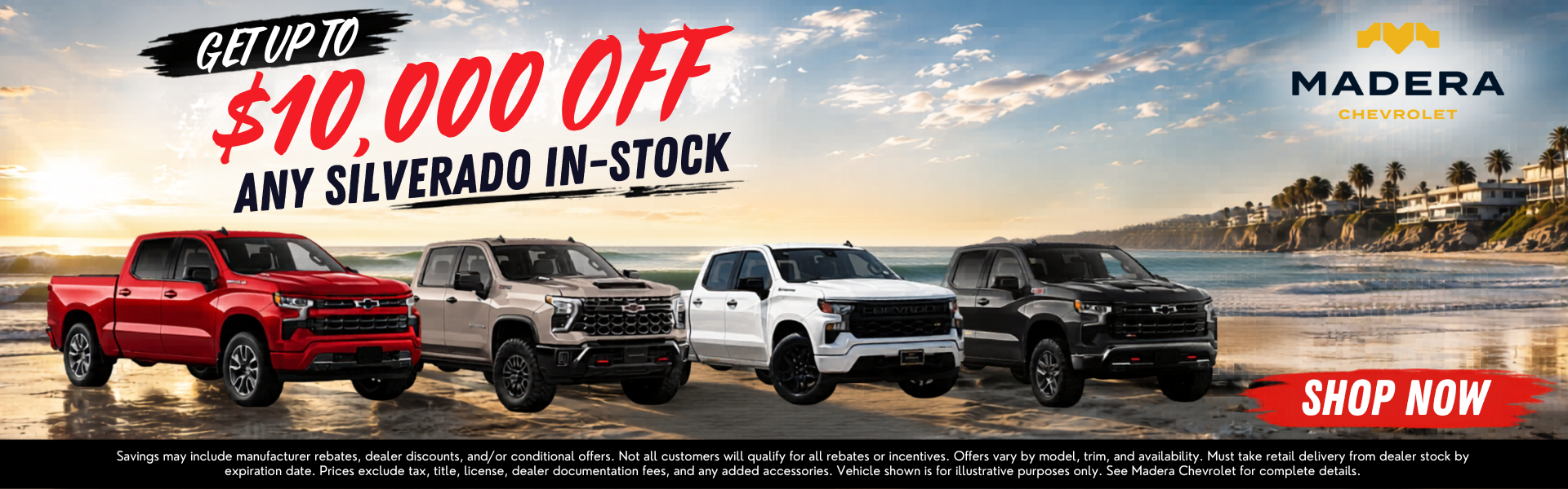Up To $10,000 Off Any Silverado In-Stock